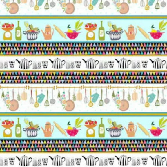 What's Cookin' Stripe Cotton Fabric