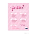 thumbnail image 1 of Koyal Wholesale Pink Girl Nautical Baby Shower Collection, Games, Activities, Decorations, What's in Your Purse? Game Cards, 20-Pack, 1 of 1