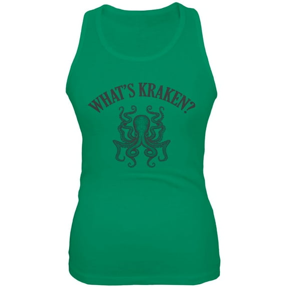 What's Kraken Juniors Soft Tank Top Kelly Green 2XL