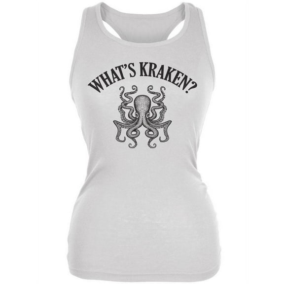 What's Kraken? Juniors Soft Tank Top White SM