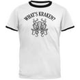 thumbnail image 1 of What's Kraken? Mens Ringer T Shirt White-Black SM, 1 of 1