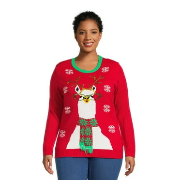 What's Next Women's Plus Size Christmas Sweater, Sizes 1X-4X