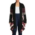 What's Next Women's and Women's Plus Striped Flyaway Cardigan Sweater
