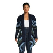 What's Next Women's and Women's Plus Size Ribbed Flyaway Cardigan