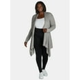 thumbnail image 1 of What's Next Women's and Women's Plus Striped Flyaway Cardigan Sweater, Midweight, Sizes XS-4X, 1 of 4