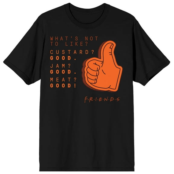 What's Not to Like? Friends Quote Men's Black Graphic Tee-M