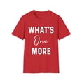 thumbnail image 1 of What's One More Future Mom Baby Bump Maternity Clothes Unisex Softstyle T-Shirt, 1 of 4