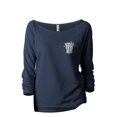 thumbnail image 1 of What's Poppin Women's Fashion Slouchy 3/4 Sleeves Raglan Lightweight Sweatshirt Navy Medium, 1 of 3