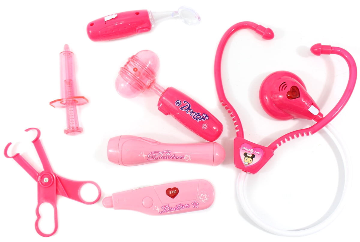 What's Up Doc? Doctor Nurse Medical Kit Playset for Kids - Pink