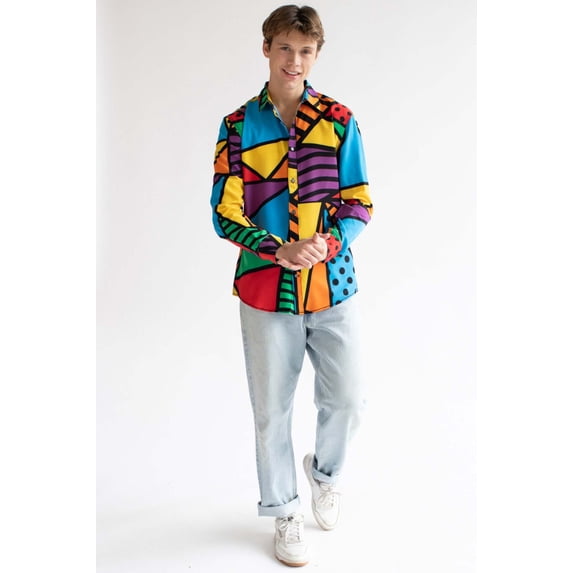 What's Your Angle Long Sleeve Button Up Shirt