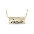 thumbnail image 1 of What's Your Sign? Gold over Silver Scorpio Engraved Zodiac Nameplate Necklace, 1 of 4