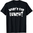 thumbnail image 1 of What's for Lunch Funny Lunch Lady T-Shirt mens t shirt womens t shirt cropped tshirt graphic tshirt black t shirt, 1 of 3