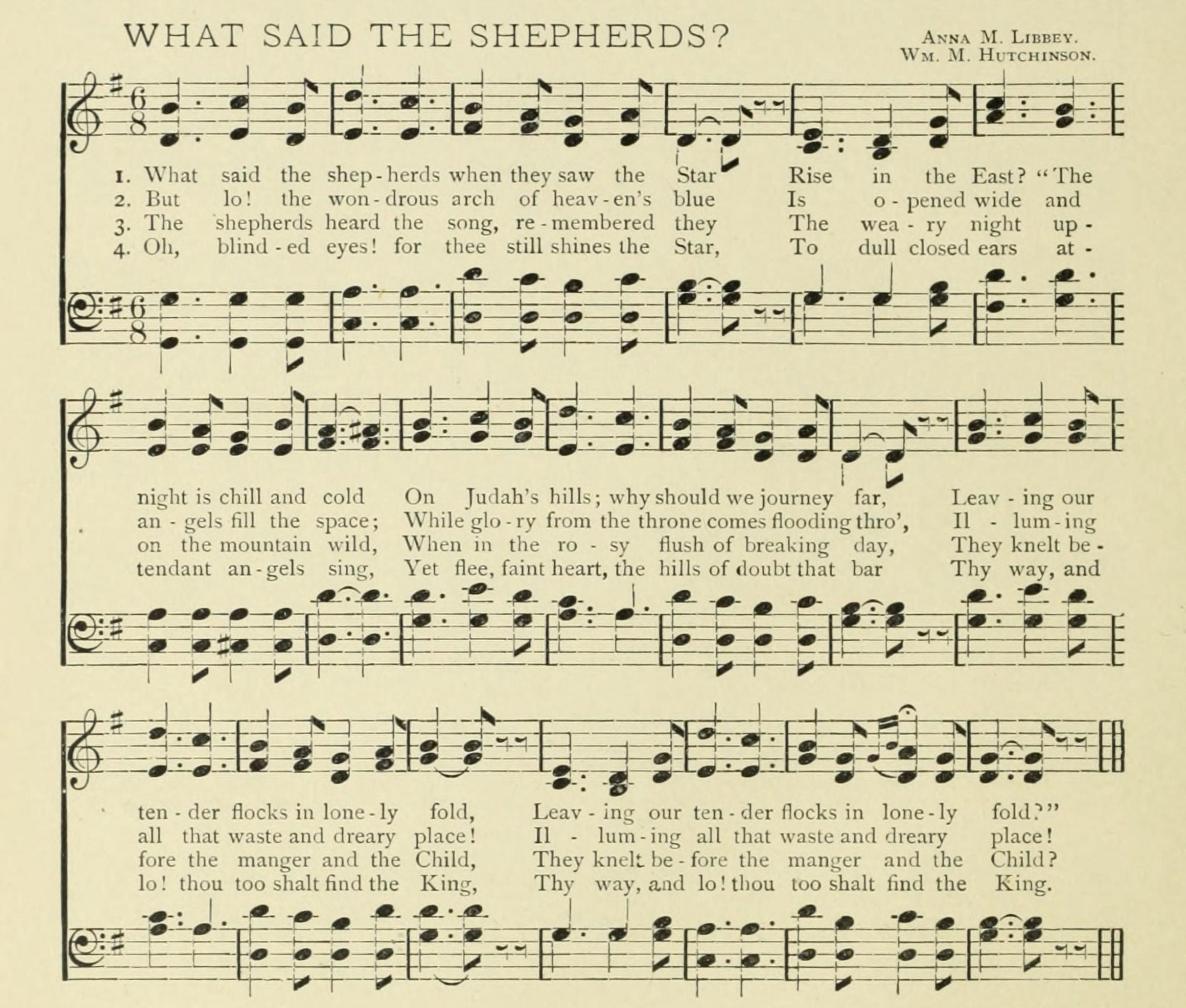 What said the Shepherds Christmas in Song 1891 Canvas Art - (24 x 36)