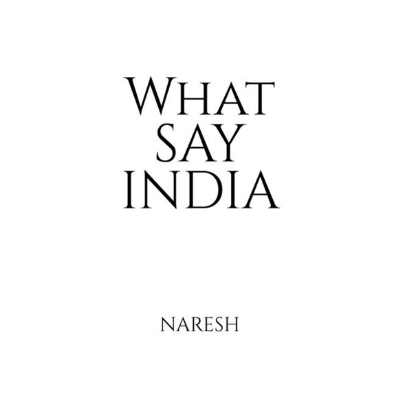What say india, (Paperback)