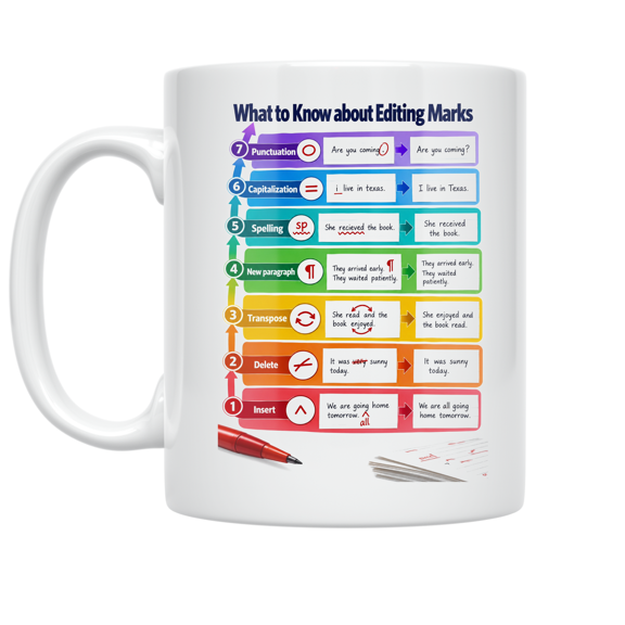 What to Know about Editing Marks - Language Teacher - 11 oz Ceramic Coffee Mug