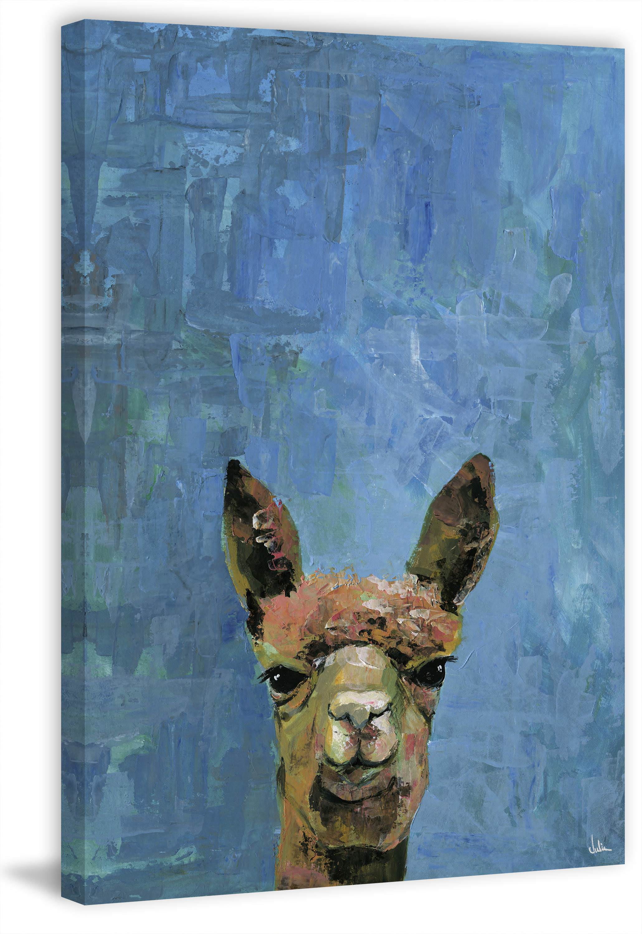 What up Llama Painting Print on Wrapped Canvas
