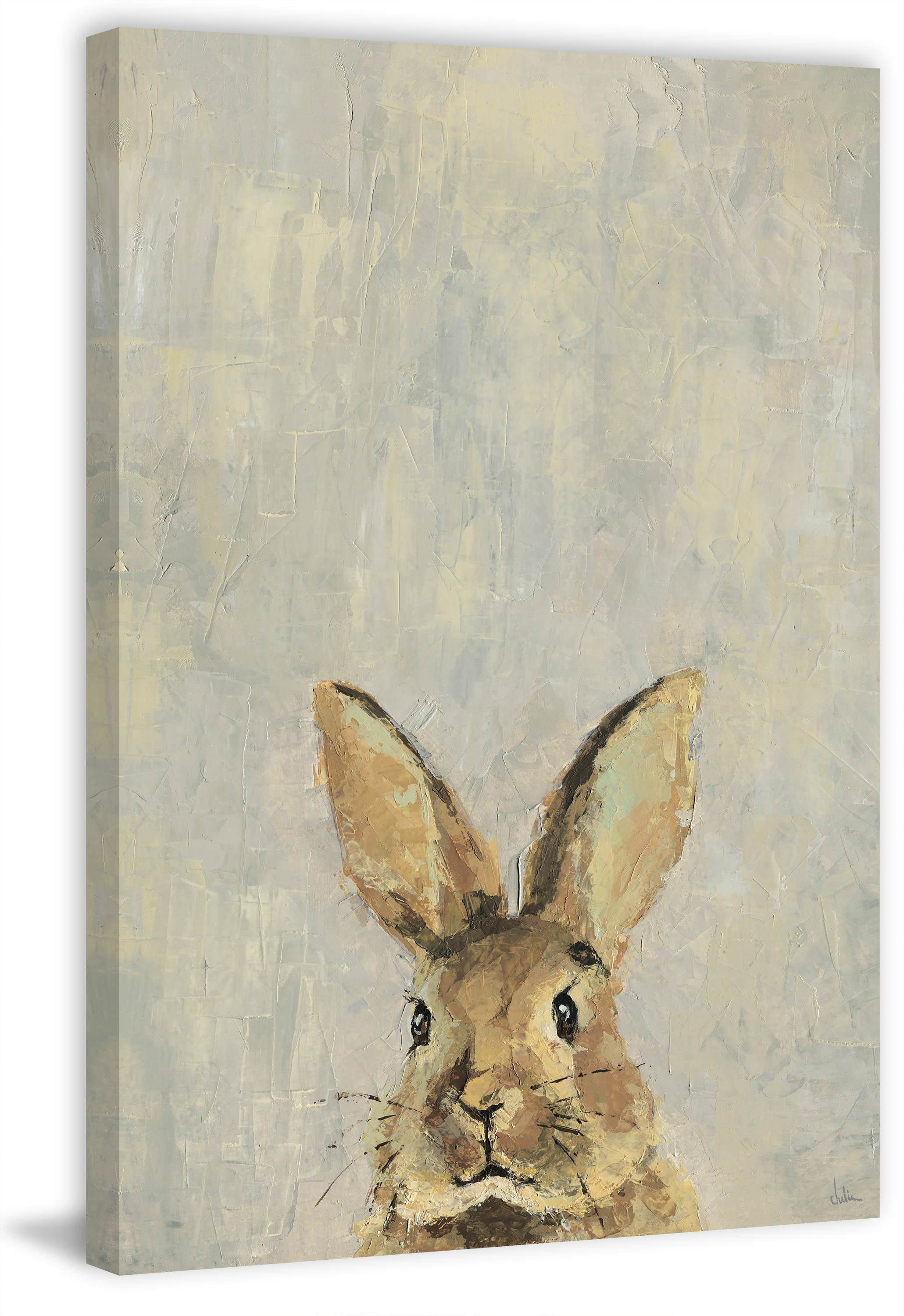 What up Rabbit Painting Print on Wrapped Canvas