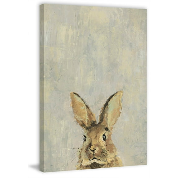 What up Rabbit Painting Print on Wrapped Canvas