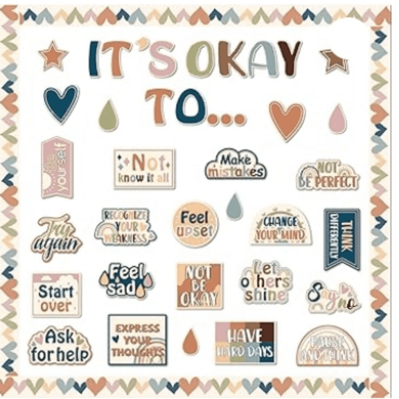 "What you will get: Our boho rainbow bulletin board set measures approximately 4747 inches, includes 80 adhesive dots and 40 patterns, 53 pieces in total,