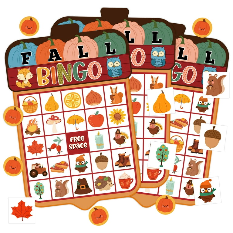 whatsign-fall-bingo-game-cards-for-kids-adults-26-player-thanksgiving-party-games-walmart-com for Free Printable Autumn Bingo Cards WhatSign Fall Bingo Game Cards for Kids & Adults, 26 Player Thanksgiving Party Games - Walmart.com for Free Printable Autumn Bingo Cards
