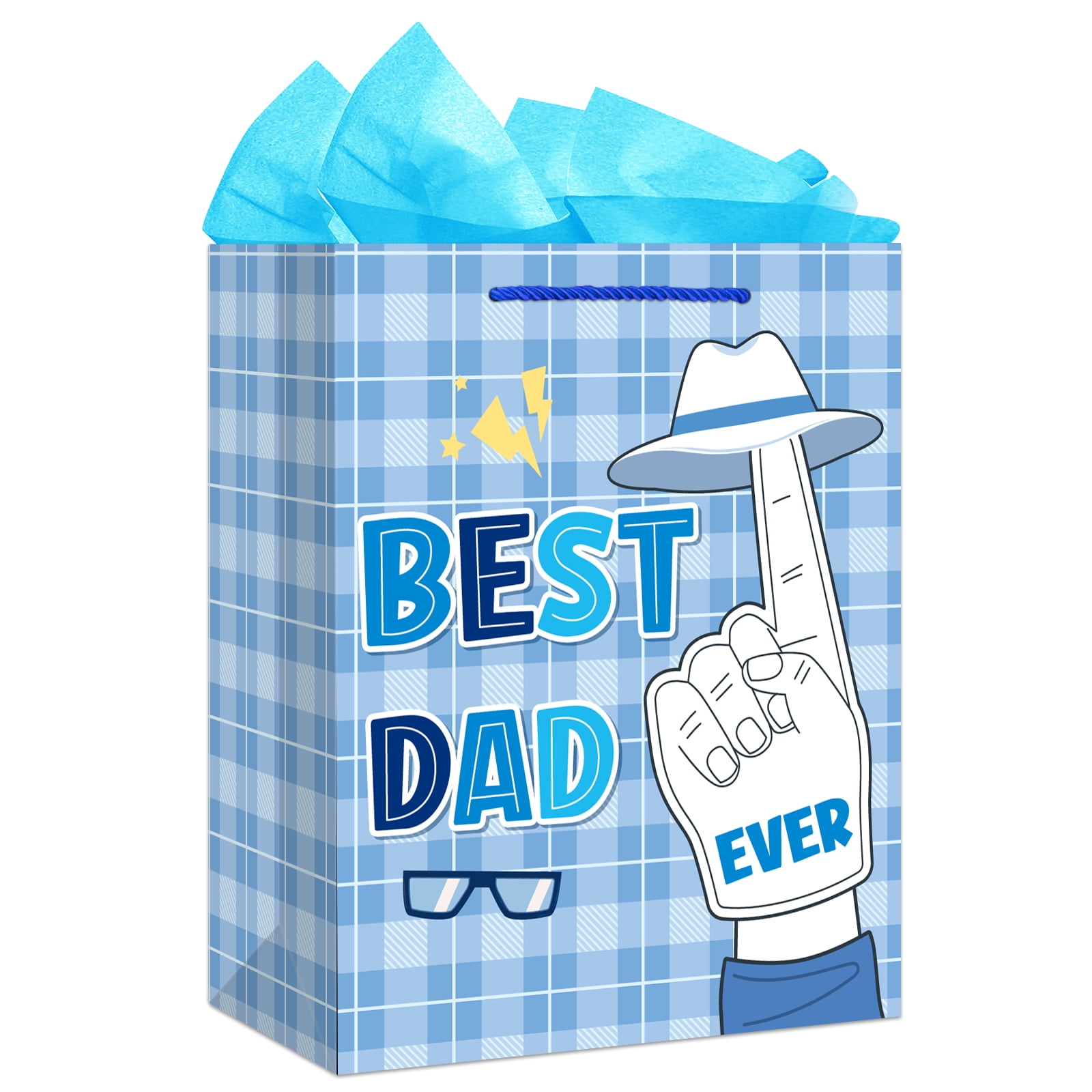 WhatSign 11.5" Fathers Day Gift Bag with Tissue Paper - Walmart.com