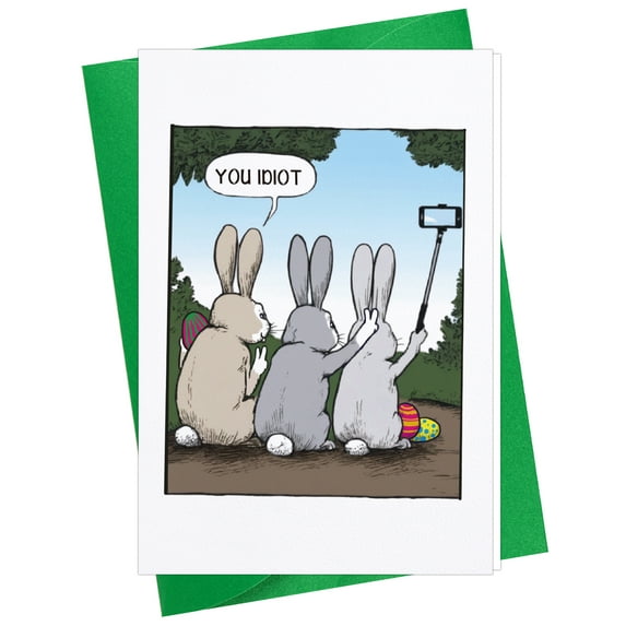 WhatSign Funny Easter Card Easter Bunny Greeting Card