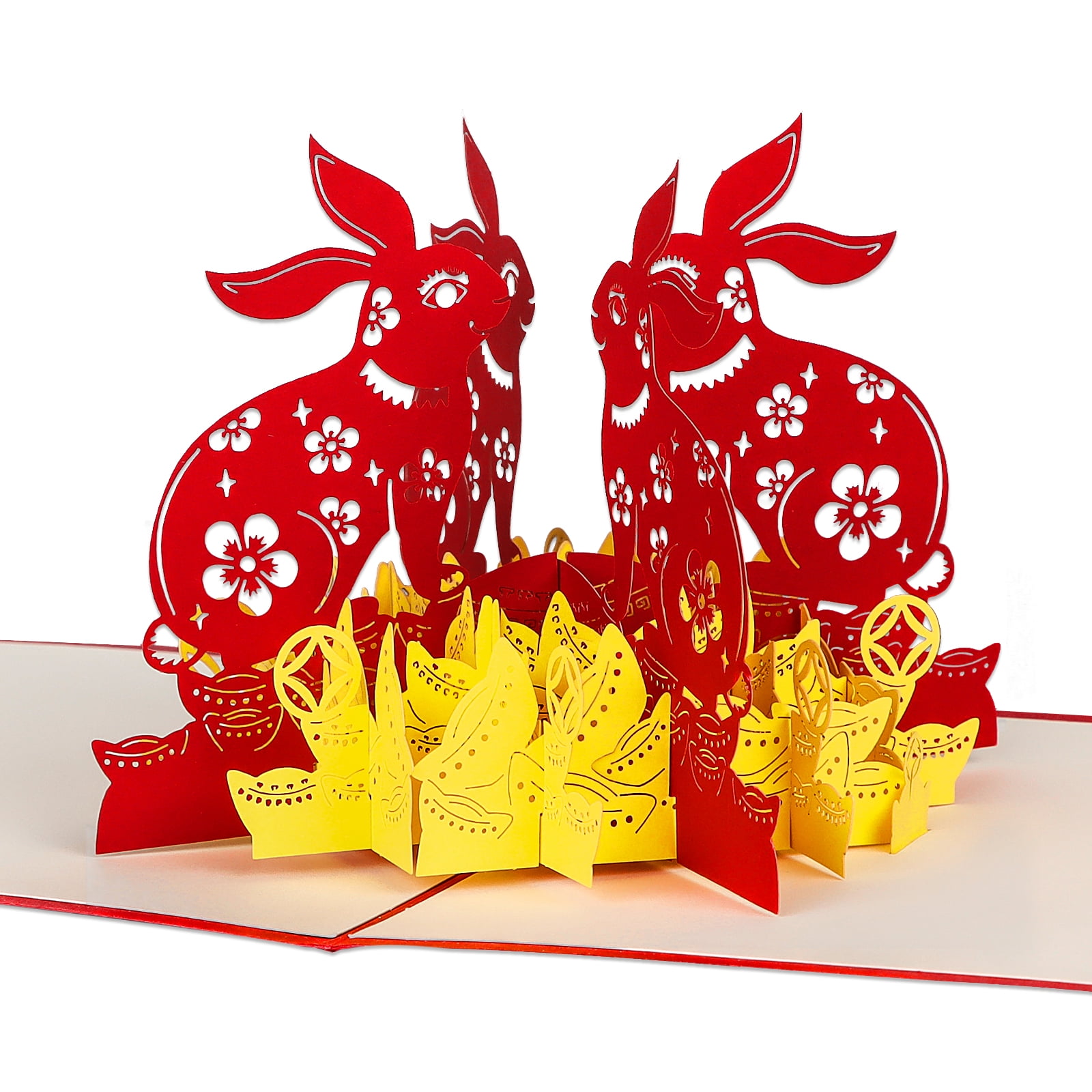 WhatSign Happy Chinese New Year Card 2023 3D Pop Up Card