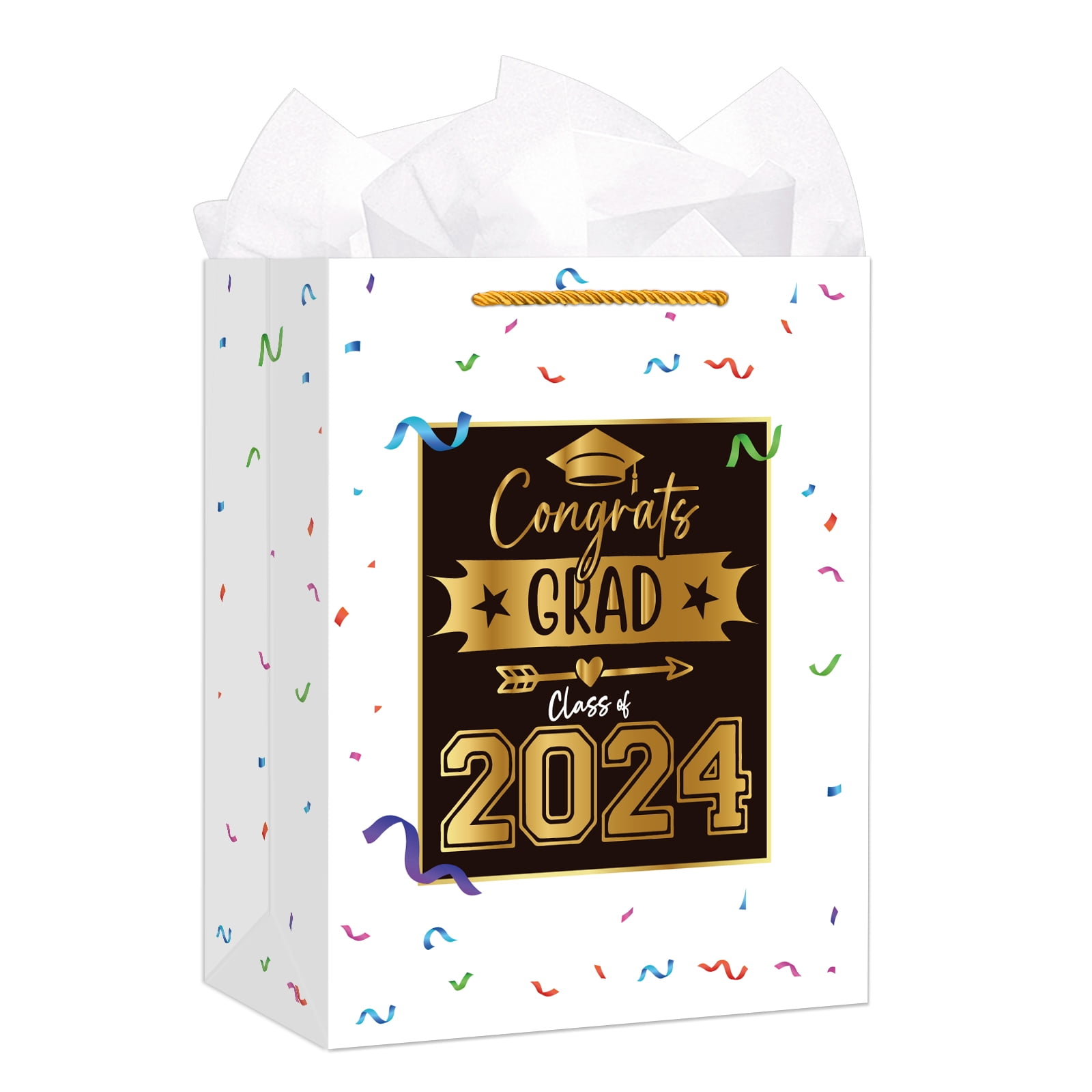 WhatSign Large Graduation Gift Bag 2024-with Tissue Paper and Handle 11