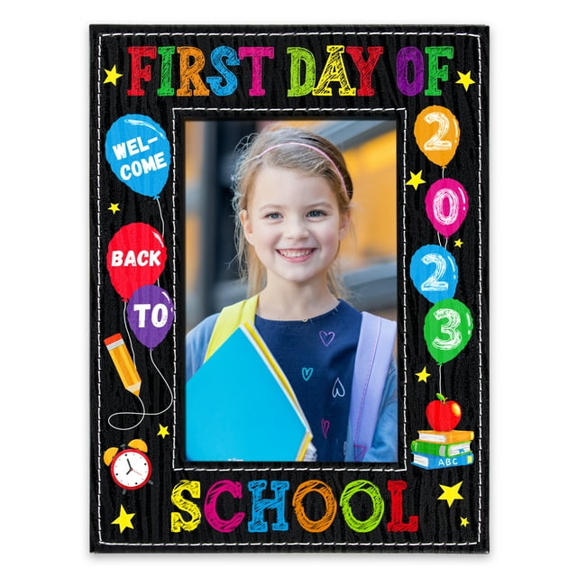 WhatSign My First Day of School Picture Frames 4x6 Back to School Gifts