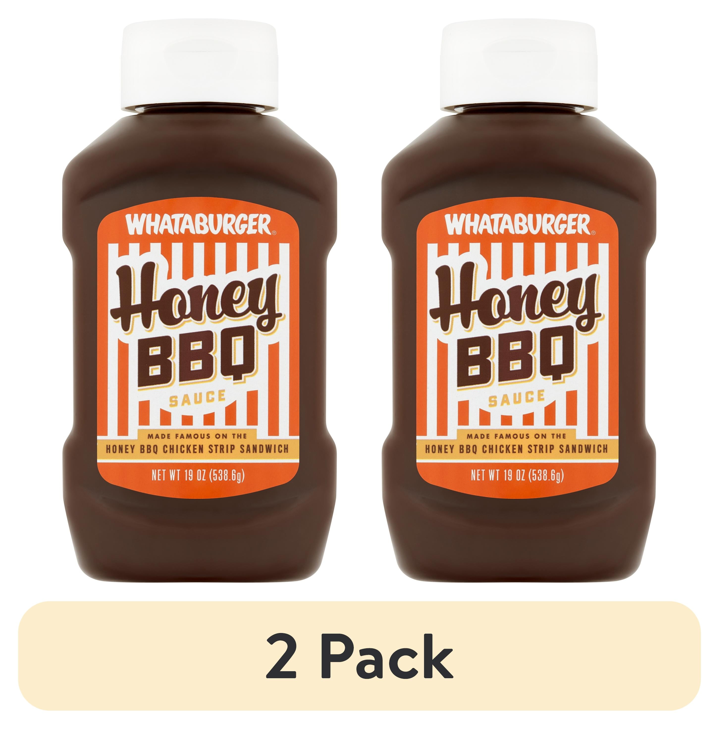 (2 pack) Whataburger Honey BBQ Sauce, 19 oz Bottle