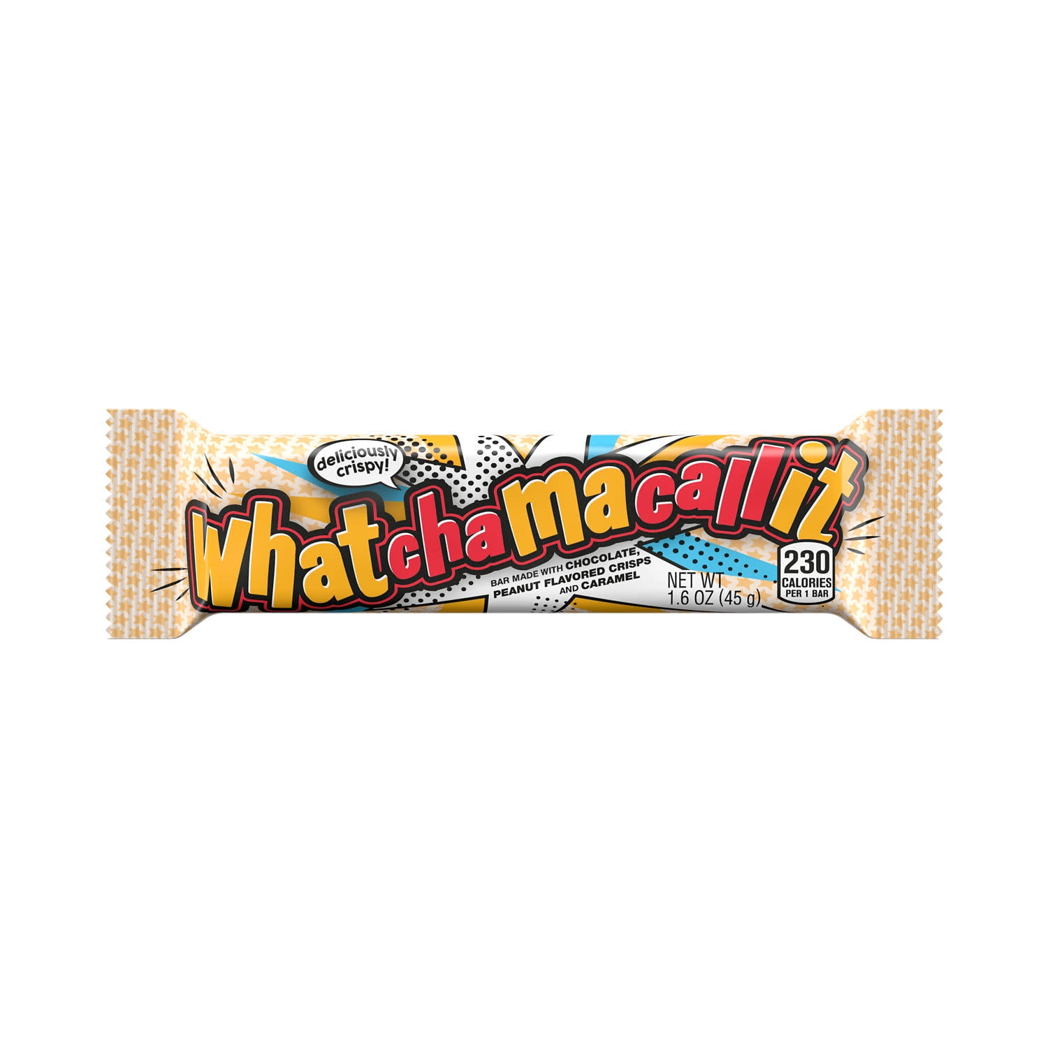 Whatchamacallit Chocolate, Caramel and Peanut Flavored Crisps Candy, Bar 1.6 oz