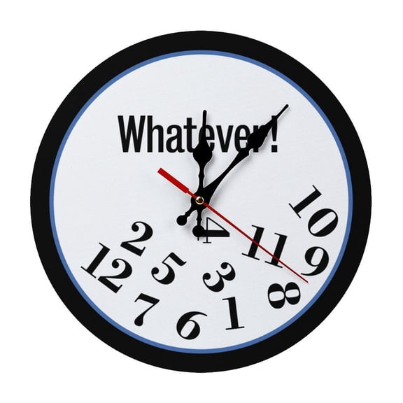 Whatever (2) Durable Wooden Analog Wall Clock, Silent Sweep Clock for Living Room & Office Decor