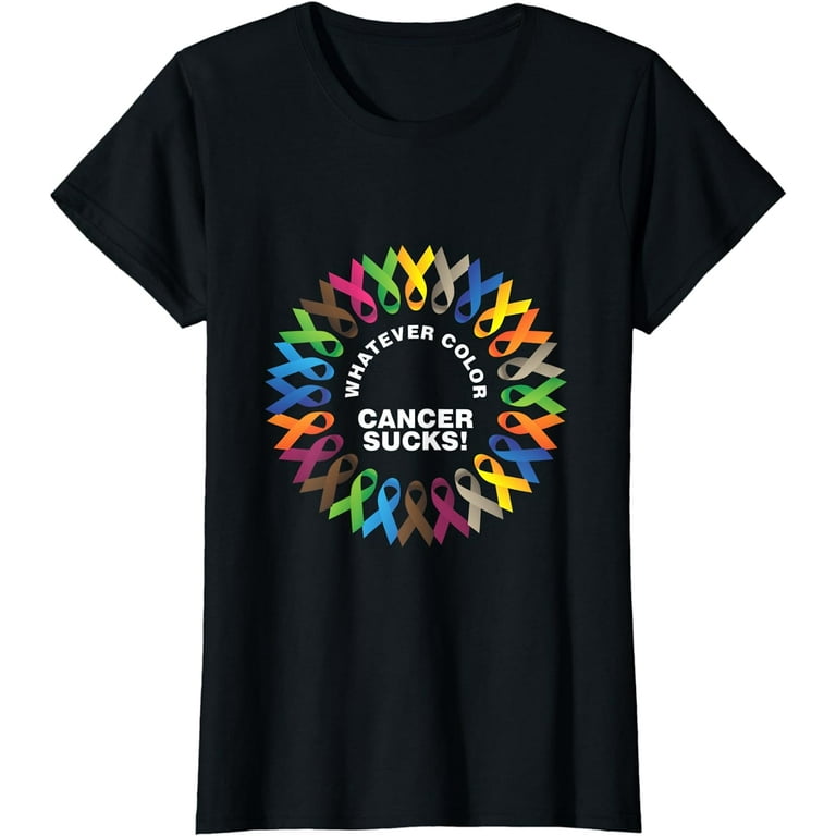 Whatever Color Cancer Sucks Fight Cancer Ribbons Shirt Whatever Color Cancer Sucks Fight Cancer Ribbons Shirt