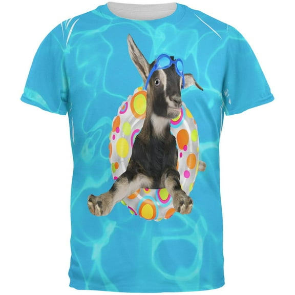 Whatever Floats Your Goat Boat Funny All Over Mens T Shirt Multi LG