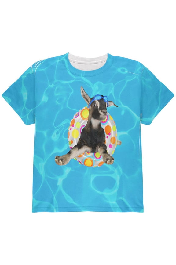 Whatever Floats Your Goat Boat Funny All Over Youth T Shirt Multi YMD