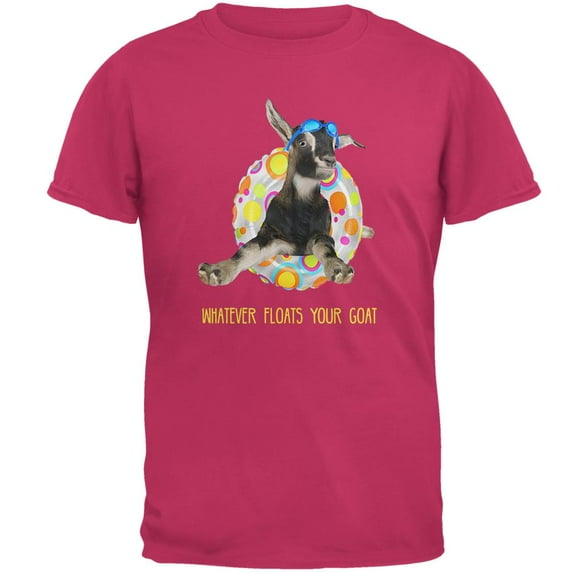Whatever Floats your Goat Boat Mens T Shirt Pink X-LG