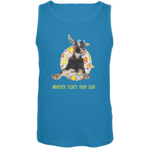 Whatever Floats your Goat Boat Mens Tank Top Turquoise X-LG