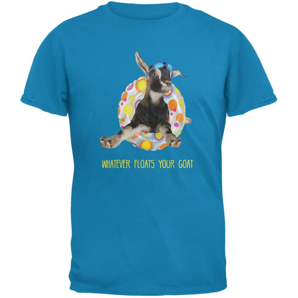 Whatever Floats your Goat Boat Sapphire Blue Adult TShirt