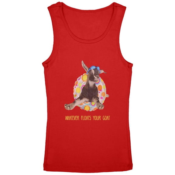 Whatever Floats your Goat Boat Youth Girls Tank Top Red YLG