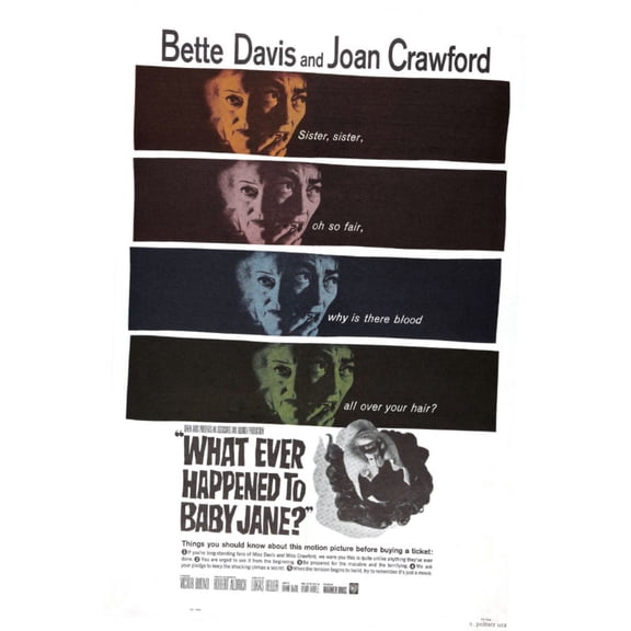 Whatever Happened To Baby Jane Poster 12x16 Print on Metal Sign 12in x 16in Square Adults Best Posters