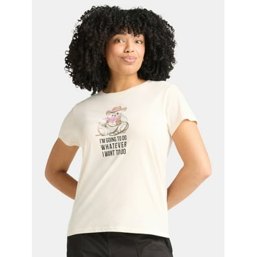 Whatever I Want Women's Graphic Tee with Short Sleeves, Sizes XXS-XXL