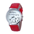 thumbnail image 1 of Whatever I'm Late Anyway Novelty Fashion Men Woman Evening Dress Red Band Watch Watch-363-R, 1 of 2