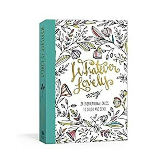 Pre-Owned Whatever Is Lovely Postcard Book : Twenty-Four Inspirational Cards to Color and Send: Postcards (Other) 9780593192917