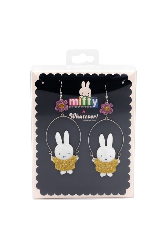 Miffy Jump Roping Acrylic Earrings