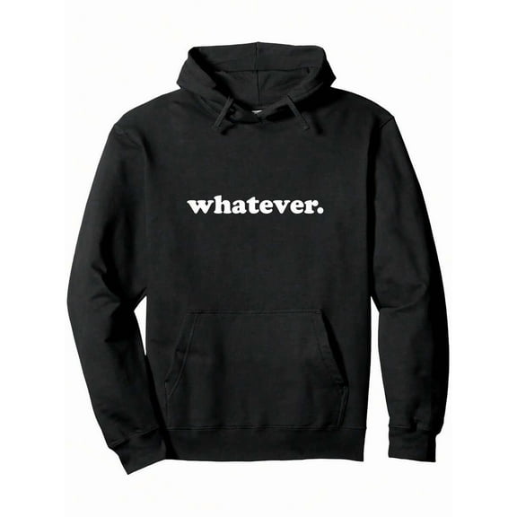 Whatever Saying Funny Sarcastic Teen Quote Retro Graphic Pullover Hoodie