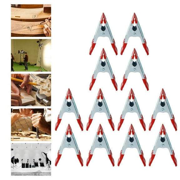 Whatever You Like 12-Pack 4Inch 100mm Metal Heavy Duty Spring Clamps Woodworking Tool Clips (Hand Tools)