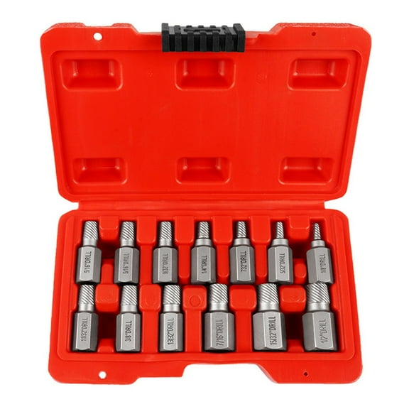 Whatever You Like 13 Pcs Screw Extractor Bolt Hex Extractor Set for Broken Rusted Bolts Screws Nuts for Car Repair/garages/home Renovations (Hand Tools)
