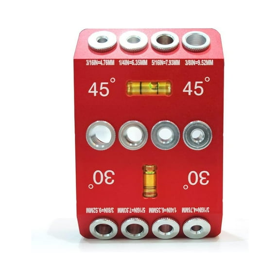 Whatever You Like 30 45 90 Degree Angle Drill Hole Guide Jig for Angled And Straight Hole Drill Hole Guide Jig Stable Drilling with Locking Clamp (Hand Tools)