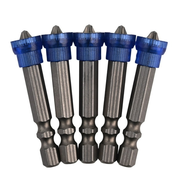 Whatever You Like 5 Pcs Magnetic Screwdriver Bit PH2 Cross-Head 1/4Inch Hex Screwdriver Holder Ring Electric Screwdriver Tool (Hand Tools)