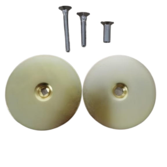 Whatever You Like-Door Handle Hole Cover Plate 67mm - Security Filler for Unused Holes, Brushed Satin Nickel Finish, Easy Install, Adjustable Screws, Fits Standard Doors, Silver or Gold"}